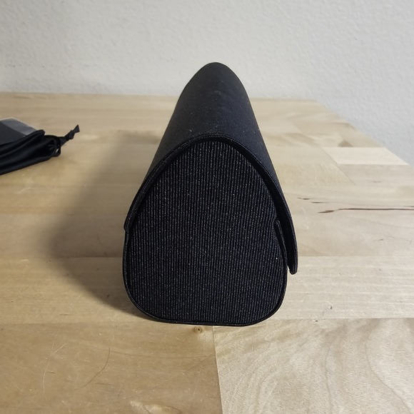 Dolce Gabbana D&G Spell Out Black Flip Sun/Eye glasses Case Pouch, Cert & Cloth - Picture 3 of 8